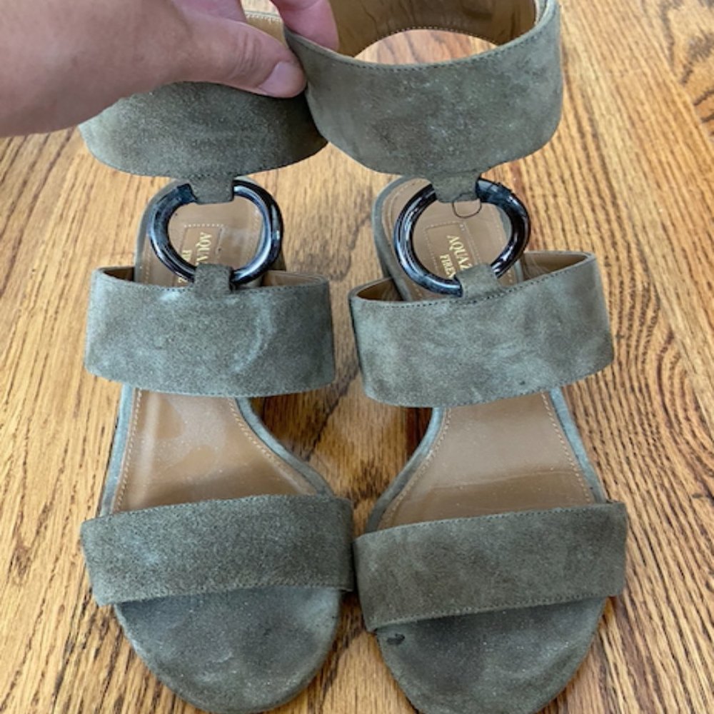 Aquazzura Suede Ankle sandals